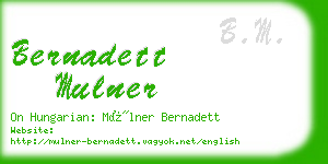 bernadett mulner business card